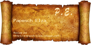 Papesch Elza névjegykártya